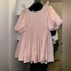 Pink & White stripped dress